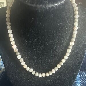 Elegant Gray Beaded Necklace